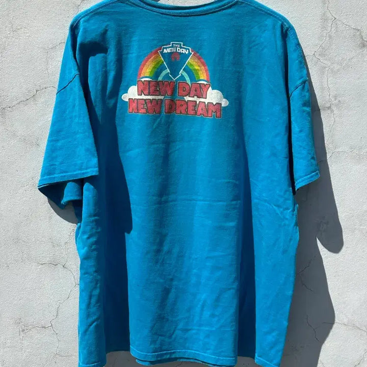 [BUNJANG] WRESTLEMANIA Vintage Blue T-shirt / [3XL] WRESTLEMANIA 블루톤 빈티지 반팔 티셔츠