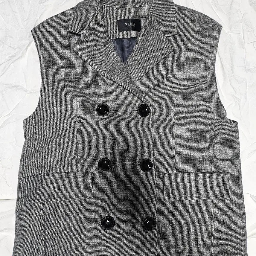 [BUNJANG] Time Double Button Vest Jacket - M / 20fw 타임 더블 버튼 베스트 자켓 M