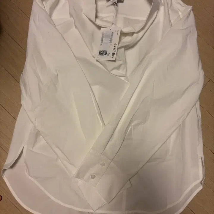 [BUNJANG] COS White Funnel Neck Cotton Shirt (Size 32) / COS 코스 화이트 퍼넬넥 코튼 셔츠 32