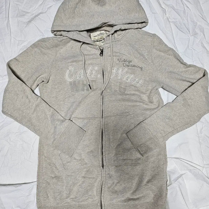 [BUNJANG] Who.A.U Y2K Pinstripe Midi Hoodie Zip-up / 후아유 y2k 핀터깔 미디 후드집업 M