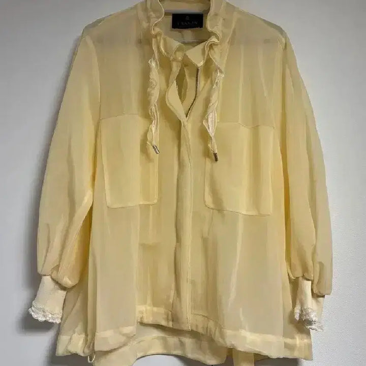[BUNJANG] Lanvin Yellow Sheer Shirt Jacket / 새거) 랑방  옐로우 시스루 셔츠 자켓 점퍼