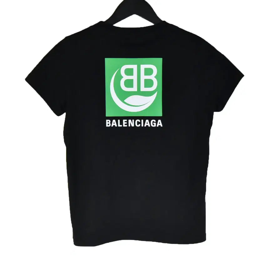 [BUNJANG] Balenciaga Green Logo Short Sleeve T-shirt / S발렌시아가 그린 로고 반팔
