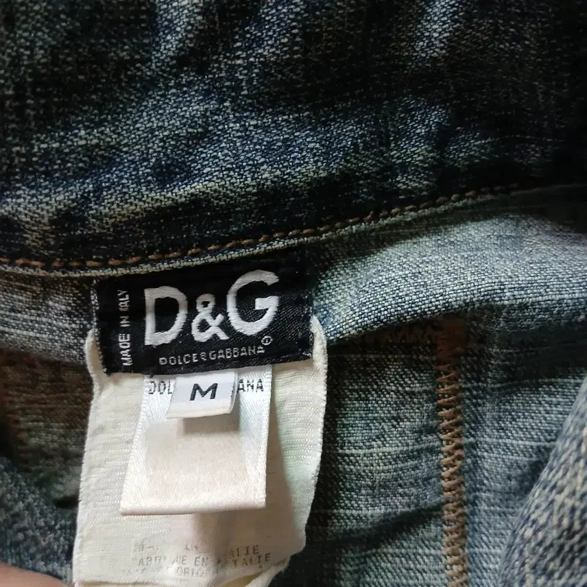[BUNJANG] Dolce &amp; Gabbana Vintage Denim Jacket / 돌체앤가바나  빈티지 데님 자켓 브라운 워싱 이탈리아 삼선 포인트