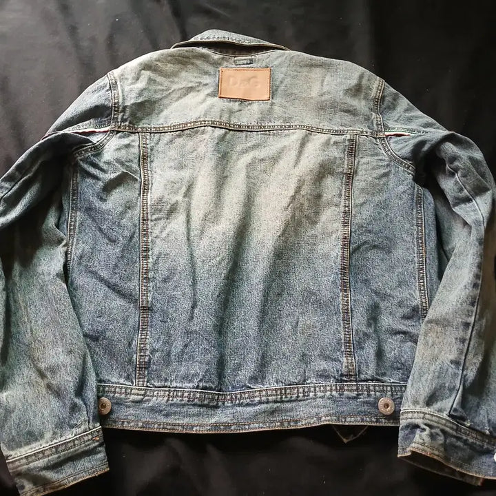 [BUNJANG] Dolce &amp; Gabbana Vintage Denim Jacket / 돌체앤가바나  빈티지 데님 자켓 브라운 워싱 이탈리아 삼선 포인트