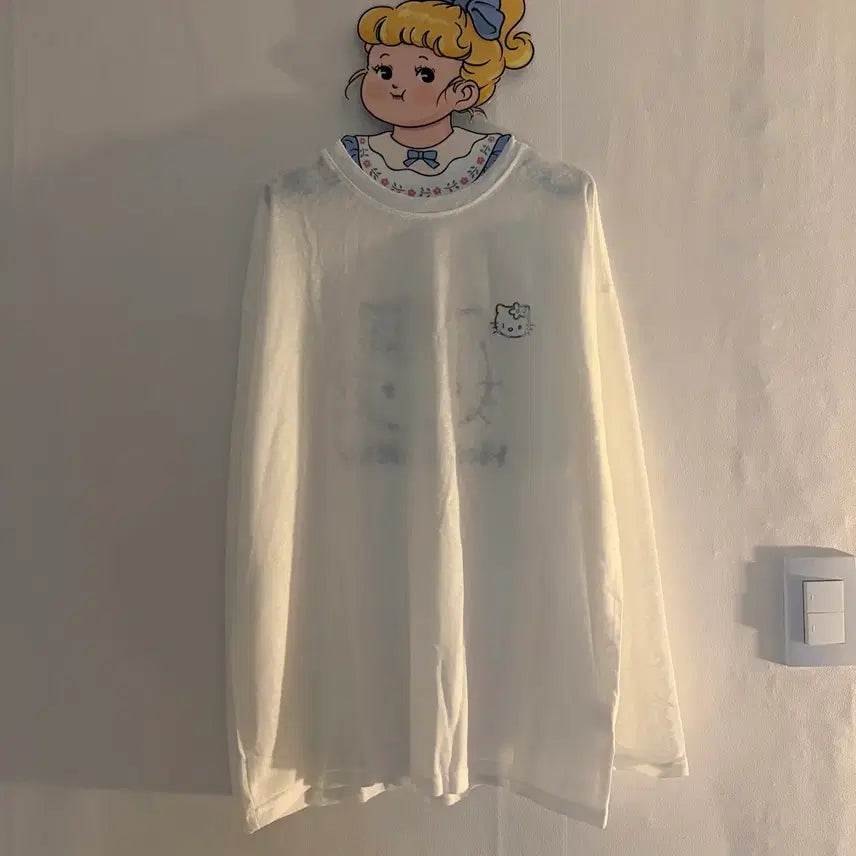 [BUNJANG] Kitty Vintage Long Sleeve T-shirt / 키티 긴팔티 빈티지