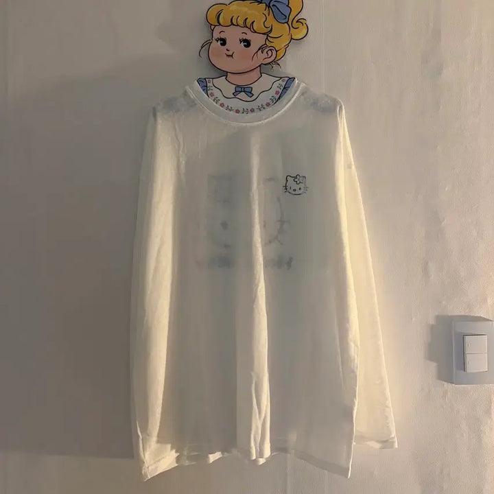 [BUNJANG] Kitty Vintage Long Sleeve T-shirt / 키티 긴팔티 빈티지