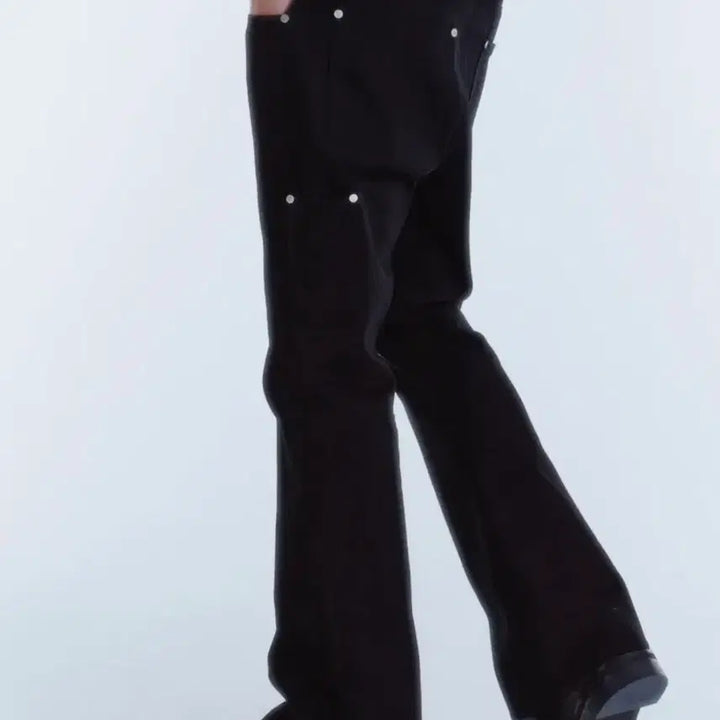 [BUNJANG] Kineto Carpenter Cotton Flare Pants Black M / 키네토 카펜터 코튼 플레어 팬츠 블랙 M