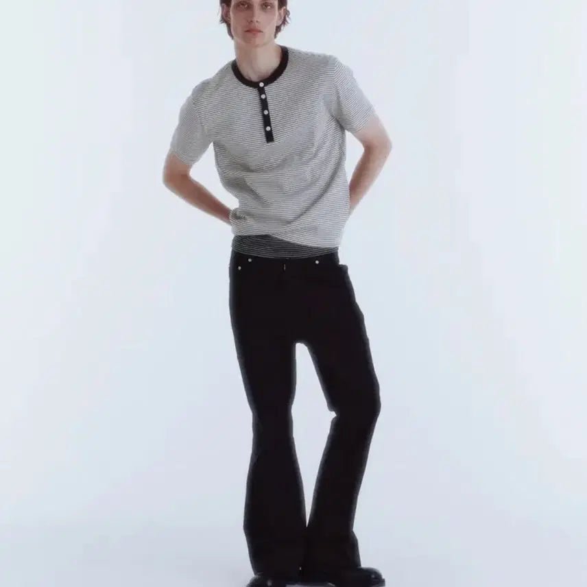 [BUNJANG] Kineto Carpenter Cotton Flare Pants Black M / 키네토 카펜터 코튼 플레어 팬츠 블랙 M