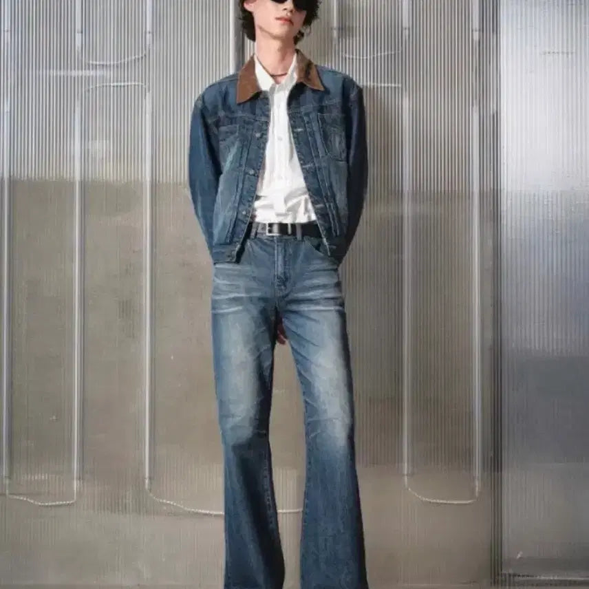 [SOLD OUT] 엘무드 / 잔느 플레어 데님 블루 / 48