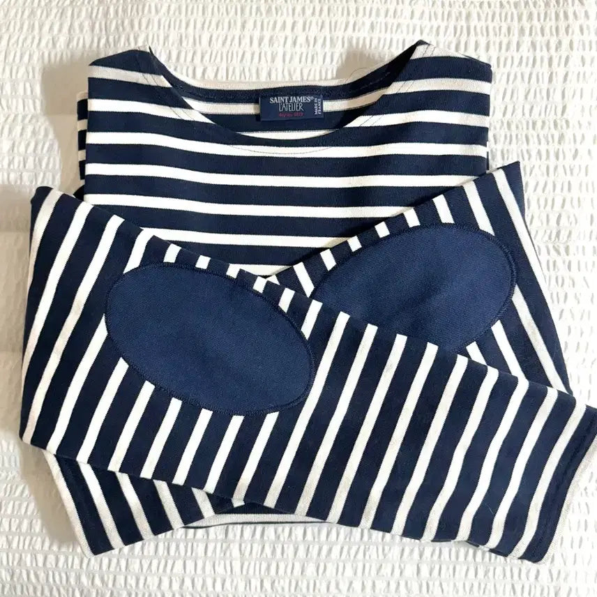 [BUNJANG] Saint James Patch Long Sleeve Shirt / 세인트제임스 패치 긴팔