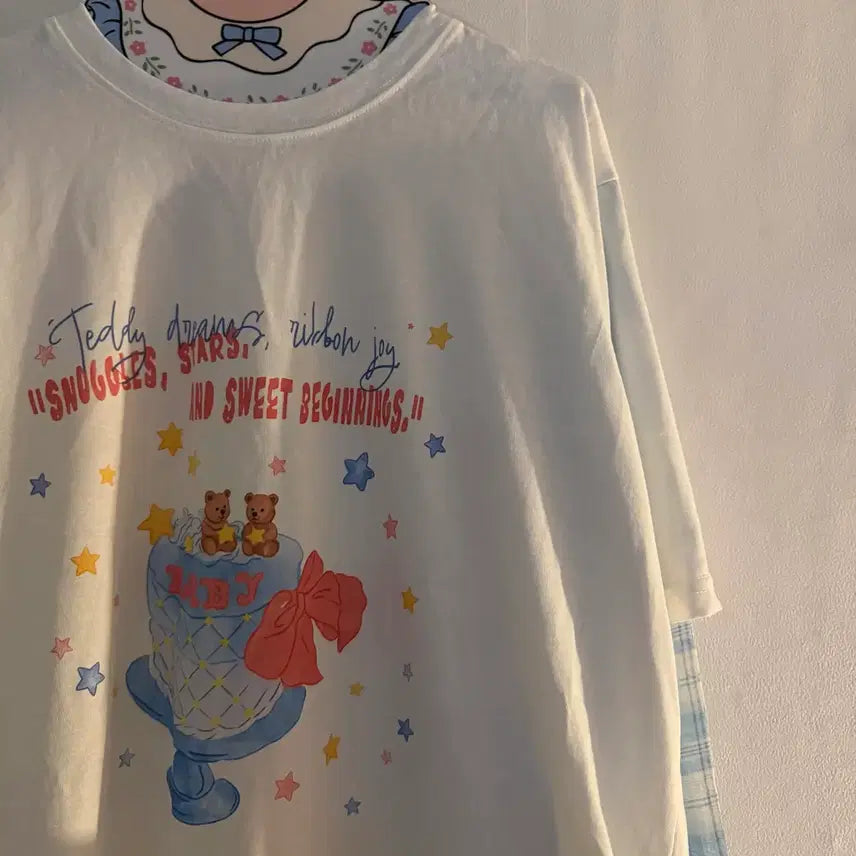 [SOLD OUT] 귀여운 곰돌이 긴팔티 투피스 빈티지