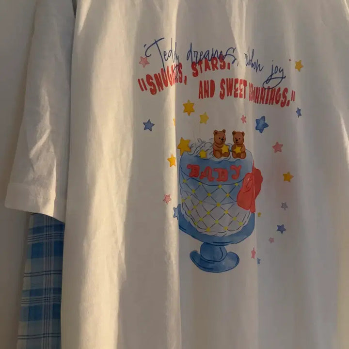 [SOLD OUT] 귀여운 곰돌이 긴팔티 투피스 빈티지