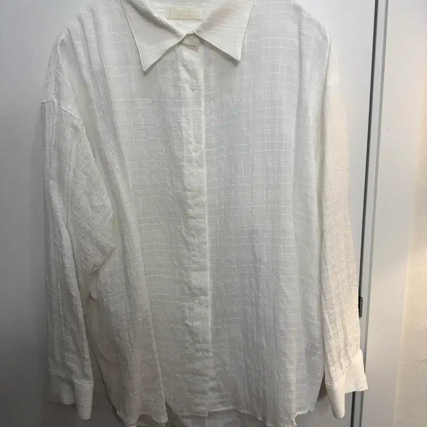 [SOLD OUT] 리엘Dive overfit shirt (white check)