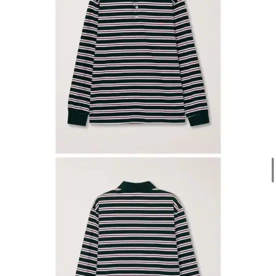 [SOLD OUT] 던스트 스트라이프 긴팔 카라티 다크그린M