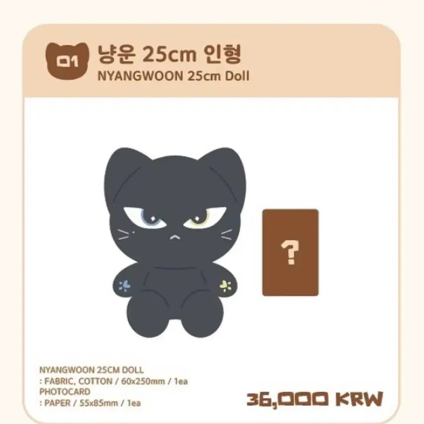 [SOLD OUT] 정택운 레오 냥운 냥운이 25cm 인형 양도 판매 빅스 vixx leo
