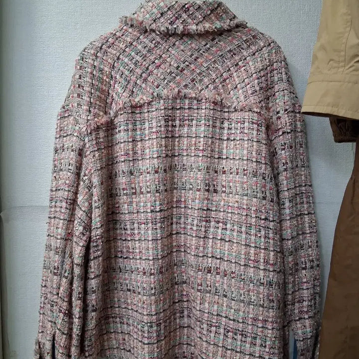 [BUNJANG] Maje Tweed Jacket Pink Gold Button / 마쥬 트위드 자켓 핑크 금장버튼55