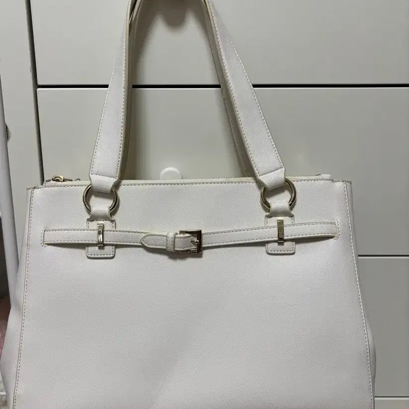 [BUNJANG] PINKY&amp;DIANNE White Tote Bag / PINKY&amp;DIANNE 핑키앤다이안 화이트 토트백 가방 아이보리 갸루