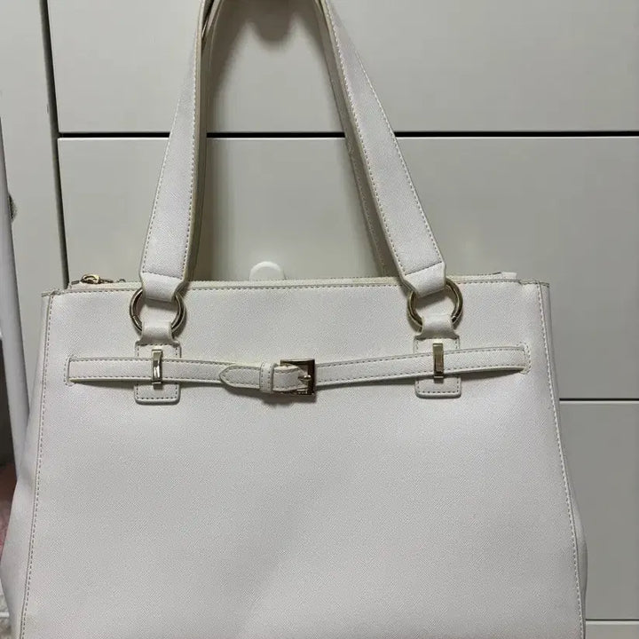 [BUNJANG] PINKY&amp;DIANNE White Tote Bag / PINKY&amp;DIANNE 핑키앤다이안 화이트 토트백 가방 아이보리 갸루