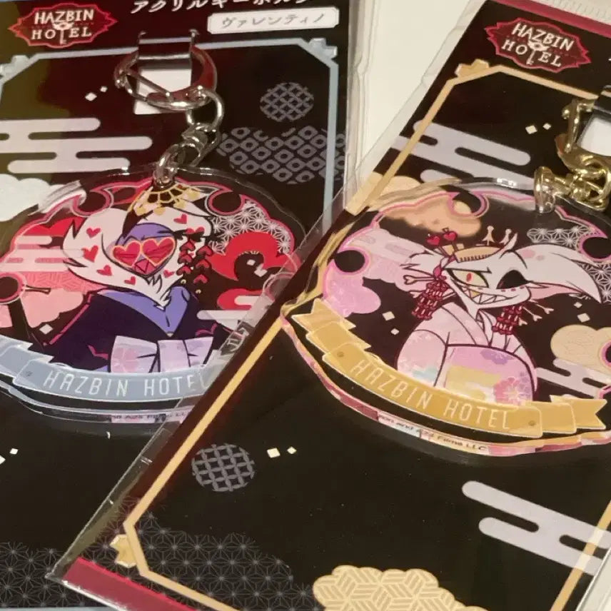 [BUNJANG] Hazbin Hotel Valentino and Angel Kimono Keyring Bundle Set / 해즈빈 호텔 기모노 키링 일괄 발렌티노 엔젤 일괄