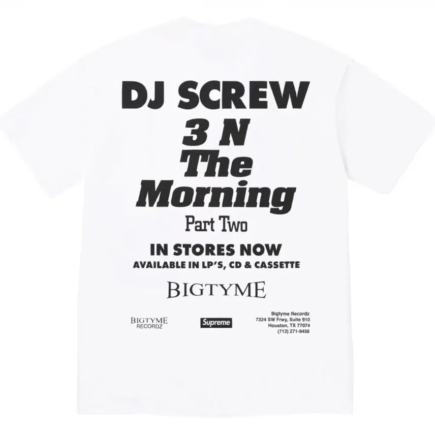 [BUNJANG] Supreme DJ Screw SUC T-shirt White / (L)슈프림 x DJ 스크류 SUC 반팔 티셔츠 화이트 - 26SS