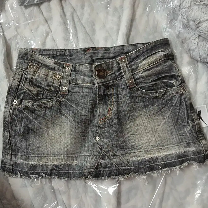 [SOLD OUT] Y2K갸루 데님그레이스커트