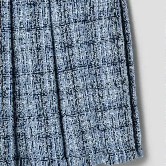 [SOLD OUT] 앨리스앤올리비아 에밀리 박스 플리츠 미니 스커트 (Blue Multi)
