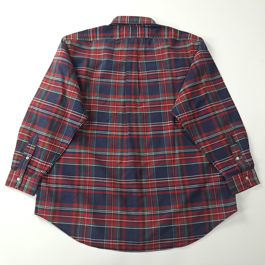 [SOLD OUT] CK318 L 폴로 90s 빅셔츠 클래식 타탄체크 엠블럼 셔츠 남방
