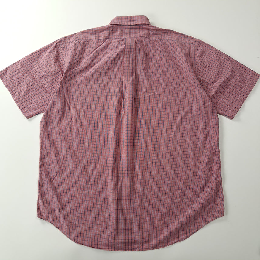 [SOLD OUT] CK320 XL 폴로 90s 레드 마이크로태터솔 체크 반팔 셔츠 남방