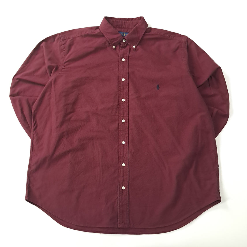 [SOLD OUT] CK322 XB 폴로 QR인증 버건디와인 버튼다운 셔츠 남방