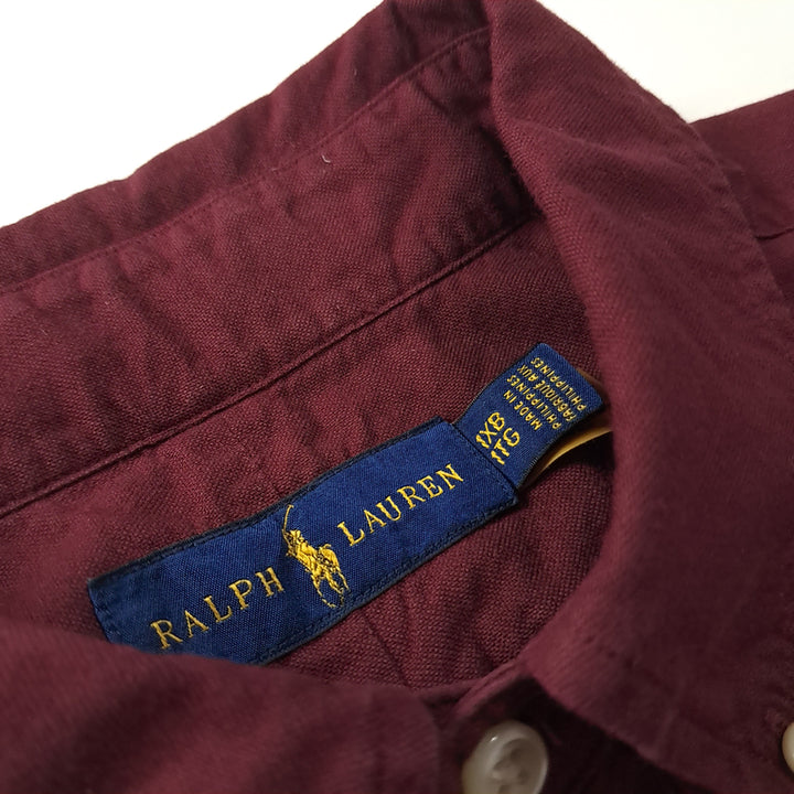 [SOLD OUT] CK322 XB 폴로 QR인증 버건디와인 버튼다운 셔츠 남방