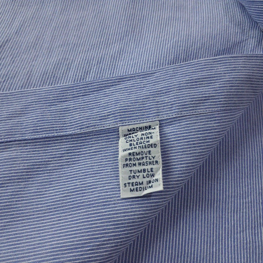 [SOLD OUT] CK323 XL 폴로 90s 블루 핀스트라이프 셔츠 남방