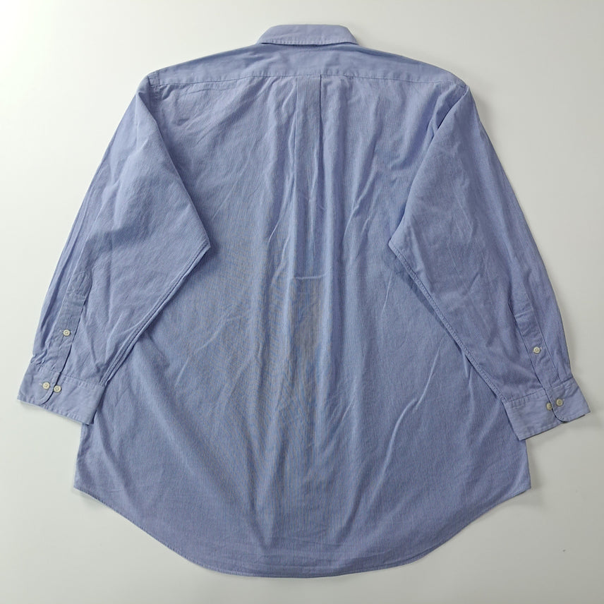 [SOLD OUT] CK323 XL 폴로 90s 블루 핀스트라이프 셔츠 남방
