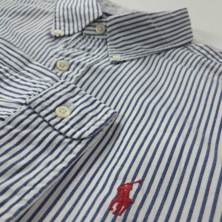 [SOLD OUT] CK324 XL 폴로 90s 워시드네이비 스트라이프 셔츠 남방