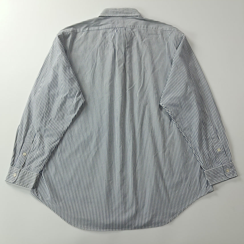 [SOLD OUT] CK324 XL 폴로 90s 워시드네이비 스트라이프 셔츠 남방