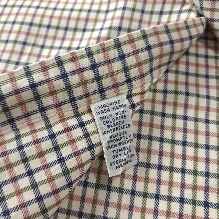 [SOLD OUT] CK325 2XL 폴로 90s 홍콩판 마이크로 태터솔 체크 셔츠 남방