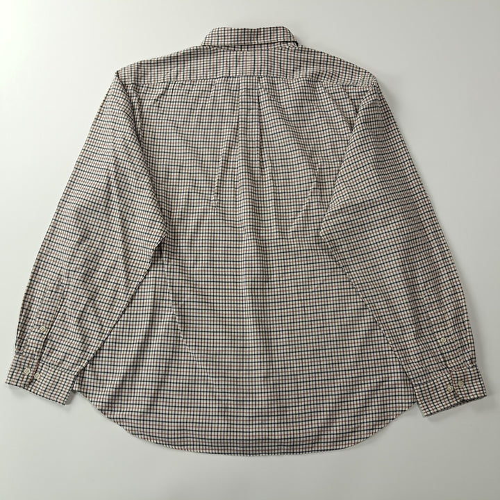 [SOLD OUT] CK325 2XL 폴로 90s 홍콩판 마이크로 태터솔 체크 셔츠 남방