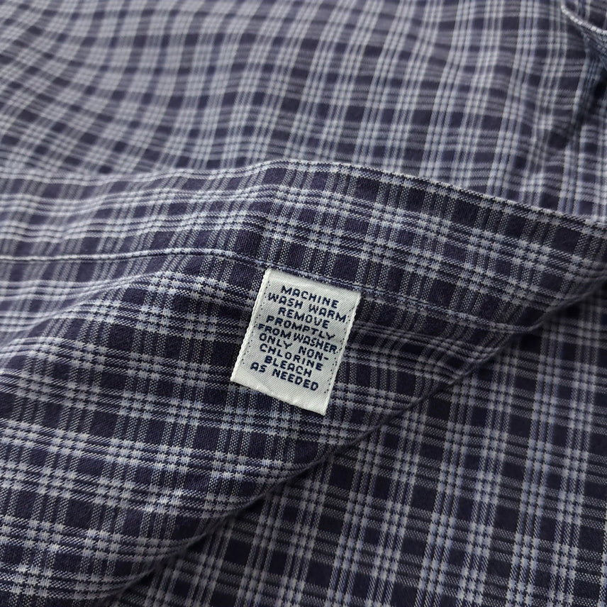 [SOLD OUT] CK327 2XL 폴로 90s 다크네이비 마이크로 타탄체크 셔츠 남방