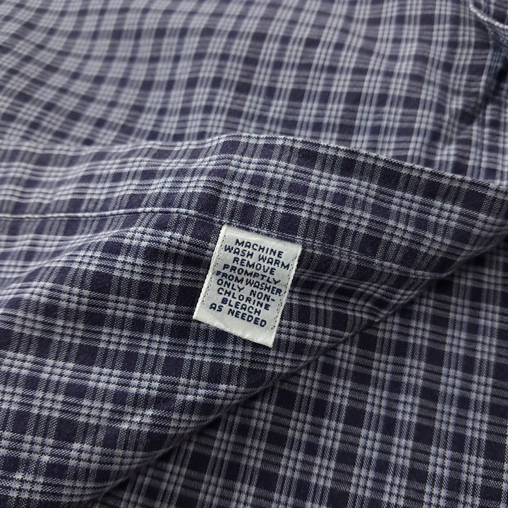 [SOLD OUT] CK327 2XL 폴로 90s 다크네이비 마이크로 타탄체크 셔츠 남방