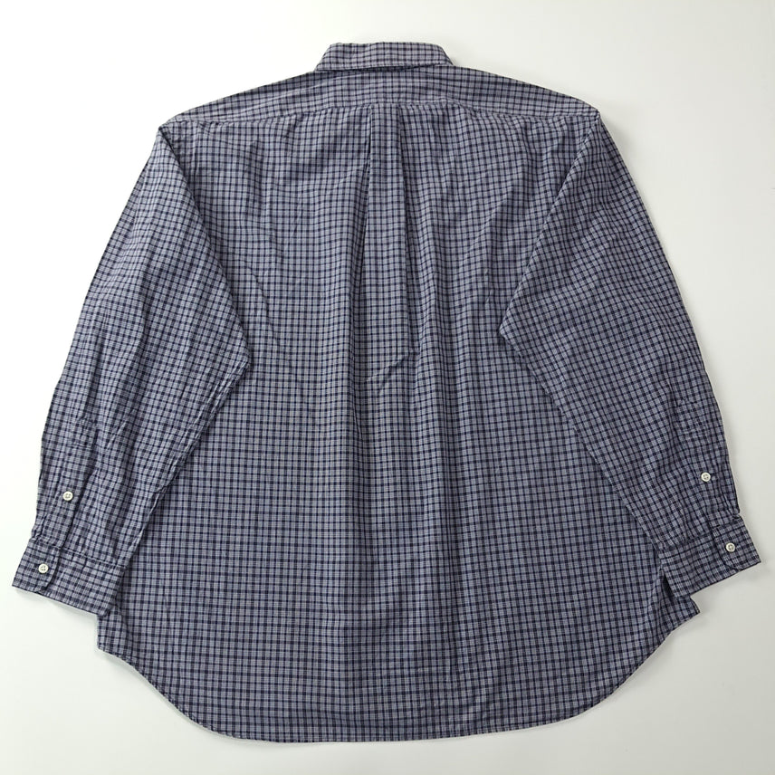 [SOLD OUT] CK327 2XL 폴로 90s 다크네이비 마이크로 타탄체크 셔츠 남방