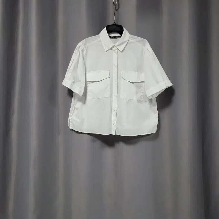 [SOLD OUT] 자라 화이트 포켓 반팔 셔츠