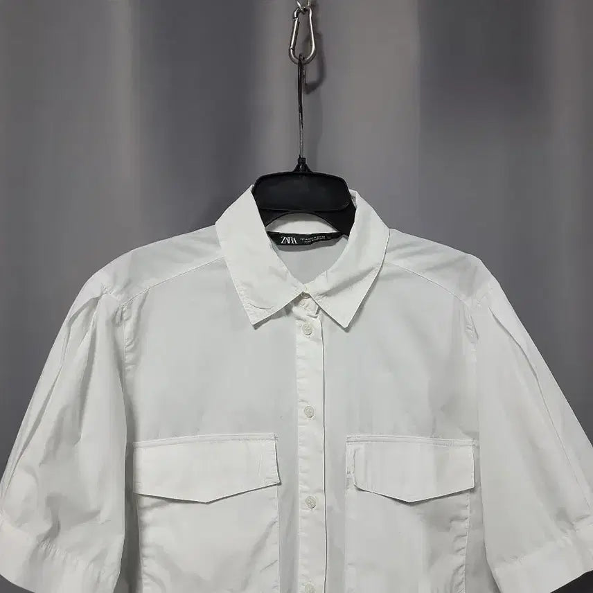 [SOLD OUT] 자라 화이트 포켓 반팔 셔츠