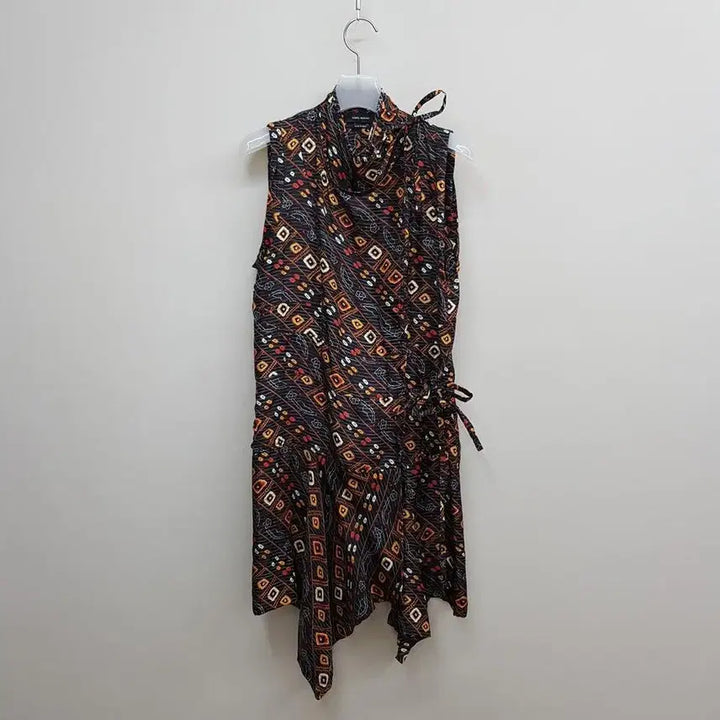 [BUNJANG] Isabel Marant Silk Pattern Sleeveless Drape Dress / 이자벨마랑 실크 패턴 슬리브리스 드레이프 원피스 38사이즈