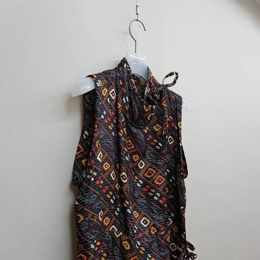 [BUNJANG] Isabel Marant Silk Pattern Sleeveless Drape Dress / 이자벨마랑 실크 패턴 슬리브리스 드레이프 원피스 38사이즈