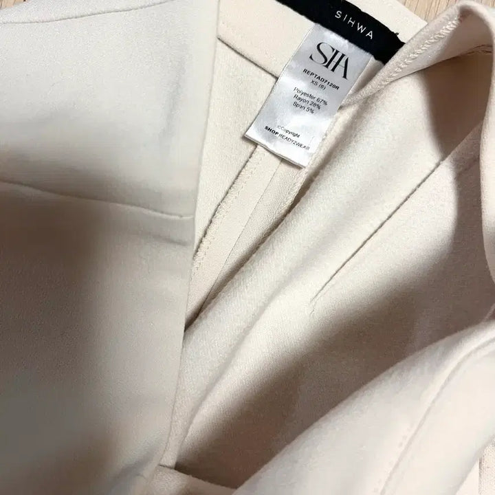 [BUNJANG] R2W High-Cut Ivory Cream Fleece Lined Leggings Pants / 레디투웨어 R2W w 하이컷 트라우저 아이보리 크림 기모 레깅스팬츠 레투