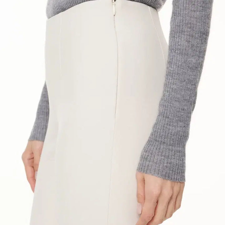 [BUNJANG] R2W High-Cut Ivory Cream Fleece Lined Leggings Pants / 레디투웨어 R2W w 하이컷 트라우저 아이보리 크림 기모 레깅스팬츠 레투