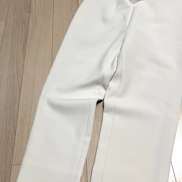 [BUNJANG] R2W High-Cut Ivory Cream Fleece Lined Leggings Pants / 레디투웨어 R2W w 하이컷 트라우저 아이보리 크림 기모 레깅스팬츠 레투