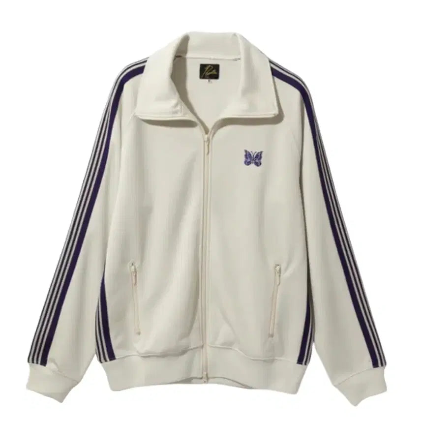 [SOLD OUT] 렛고 니들스 트랙자켓 아이스화이트 퍼플라인 XL 팝니다