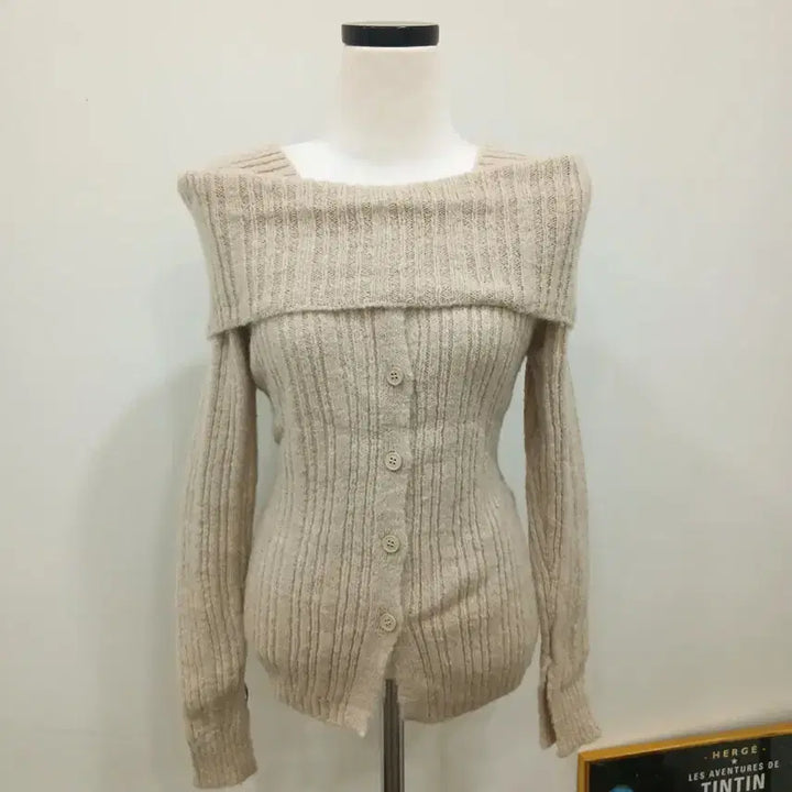 [BUNJANG] Off-Shoulder Knit Sweater / 오프숄더 니트 / 새 옷 / 프리사이즈