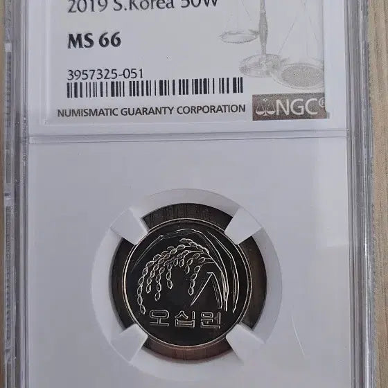 [BUNJANG] 2019 Korean 50 Won Coin NGC MS 66 Grade / 2019년 50원 동전 NGC MS 66등급