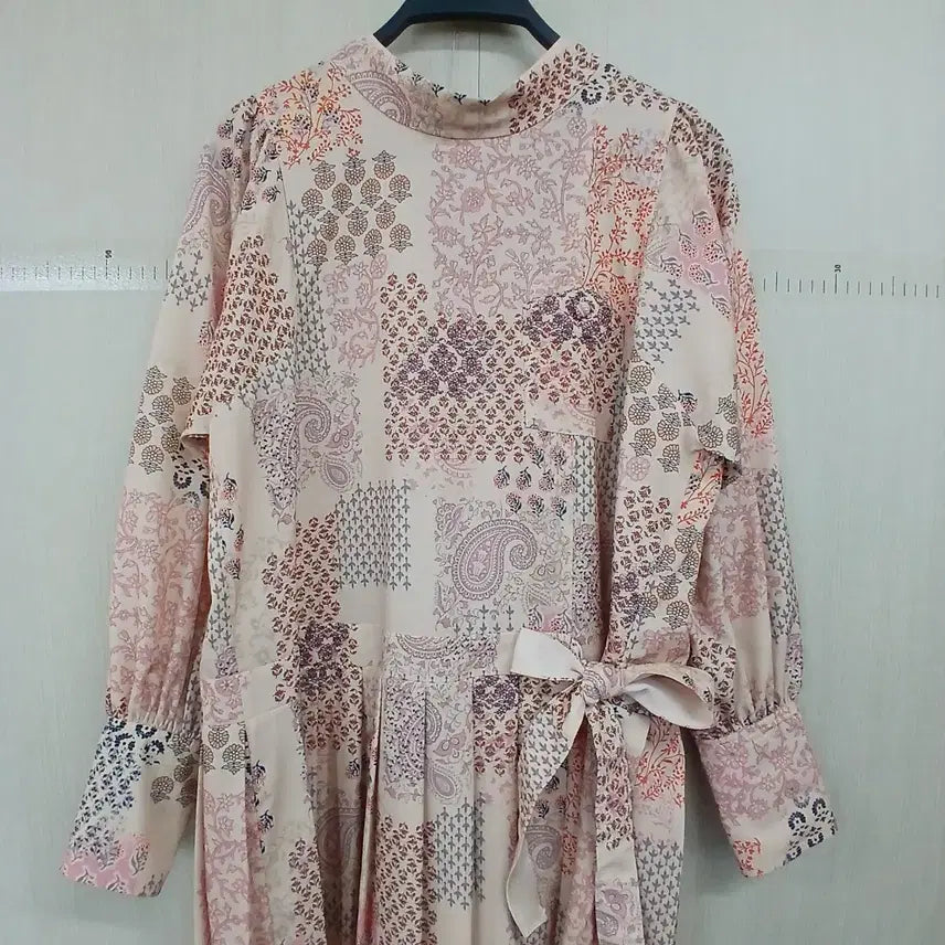 [BUNJANG] Thursday Island Paisley Pattern Long Dress / 써스데이아일랜드 페이즐리 패턴 롱 원피스 핑크 리본